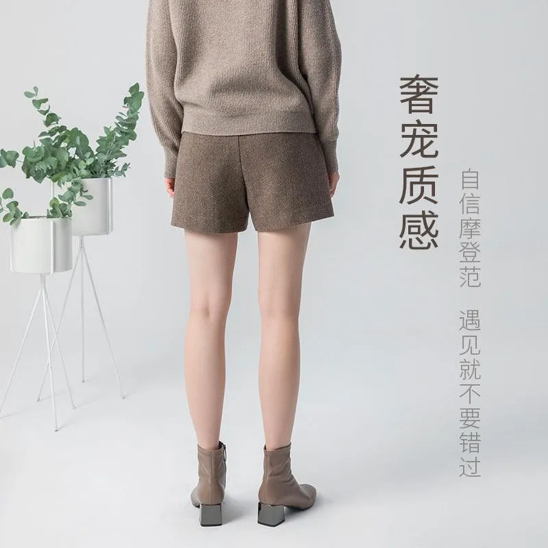 A-Shape Wool Shorts