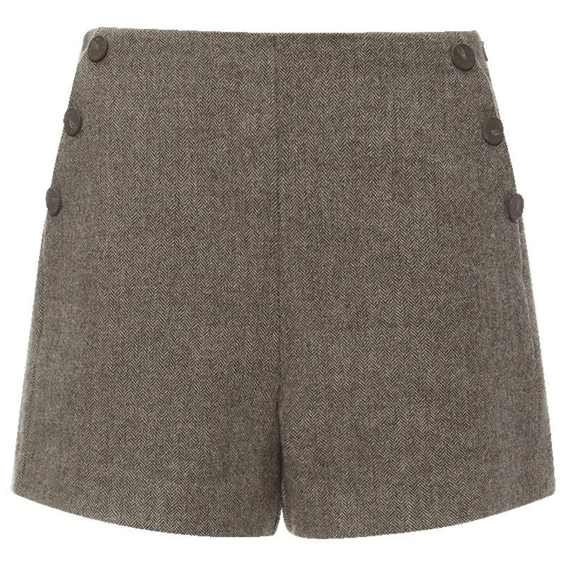 A-Shape Wool Shorts