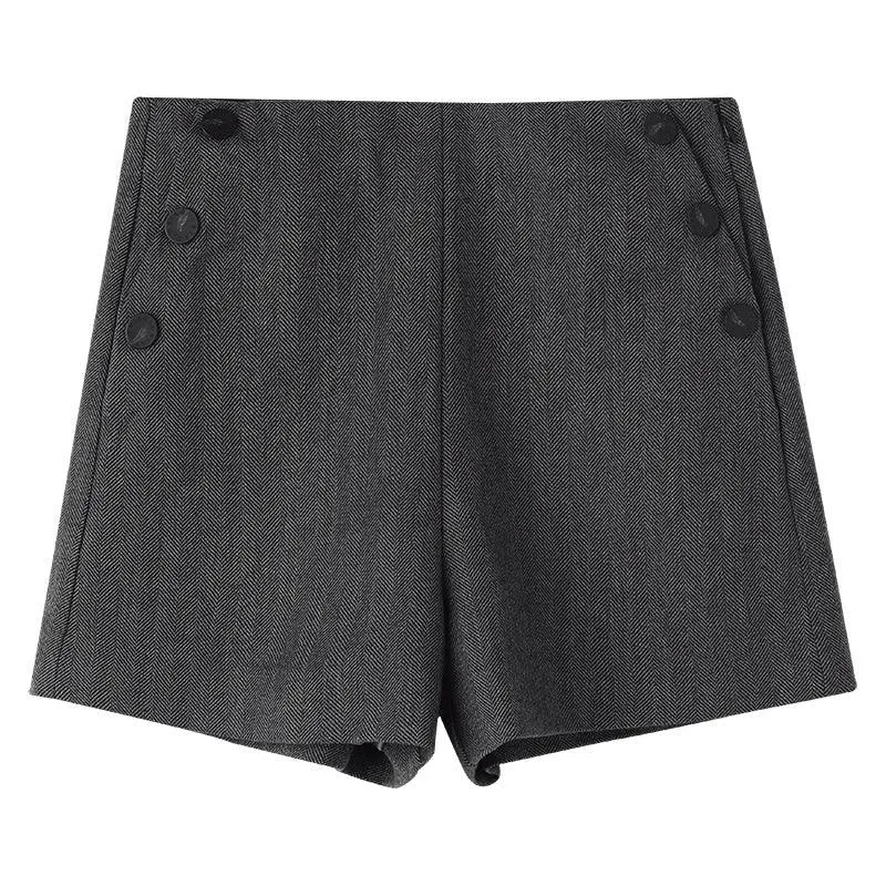 A-Shape Wool Shorts