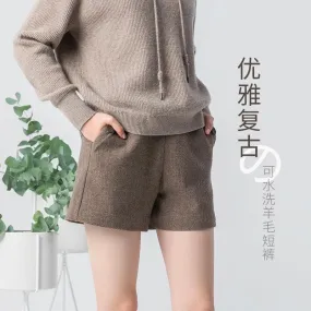 A-Shape Wool Shorts