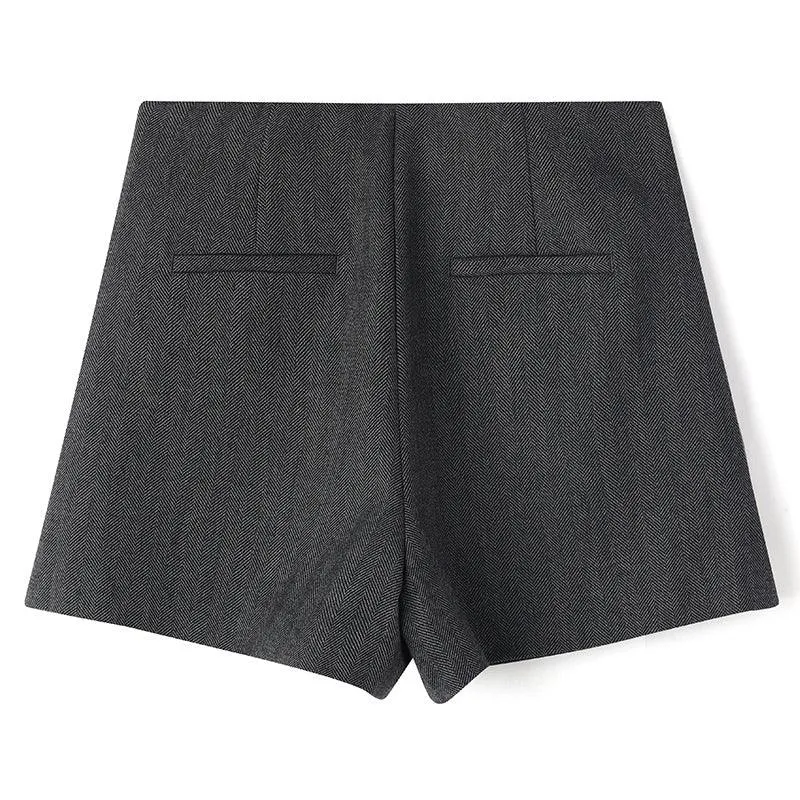 A-Shape Wool Shorts