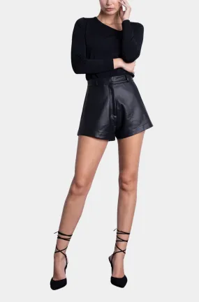 Alanna Vegan Leather Shorts