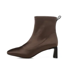 Arlo støvlet satin - BROWN SATIN