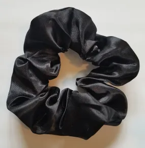 Black Satin Scrunchies