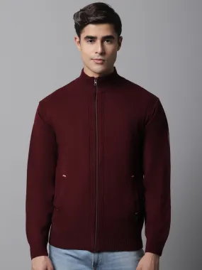 Cantabil  Men Maroon Sweater