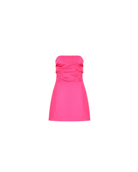 CHER SATIN MINIDRESS SUPER PINK