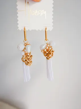 Clustered Light Fall - Tassel Earrings