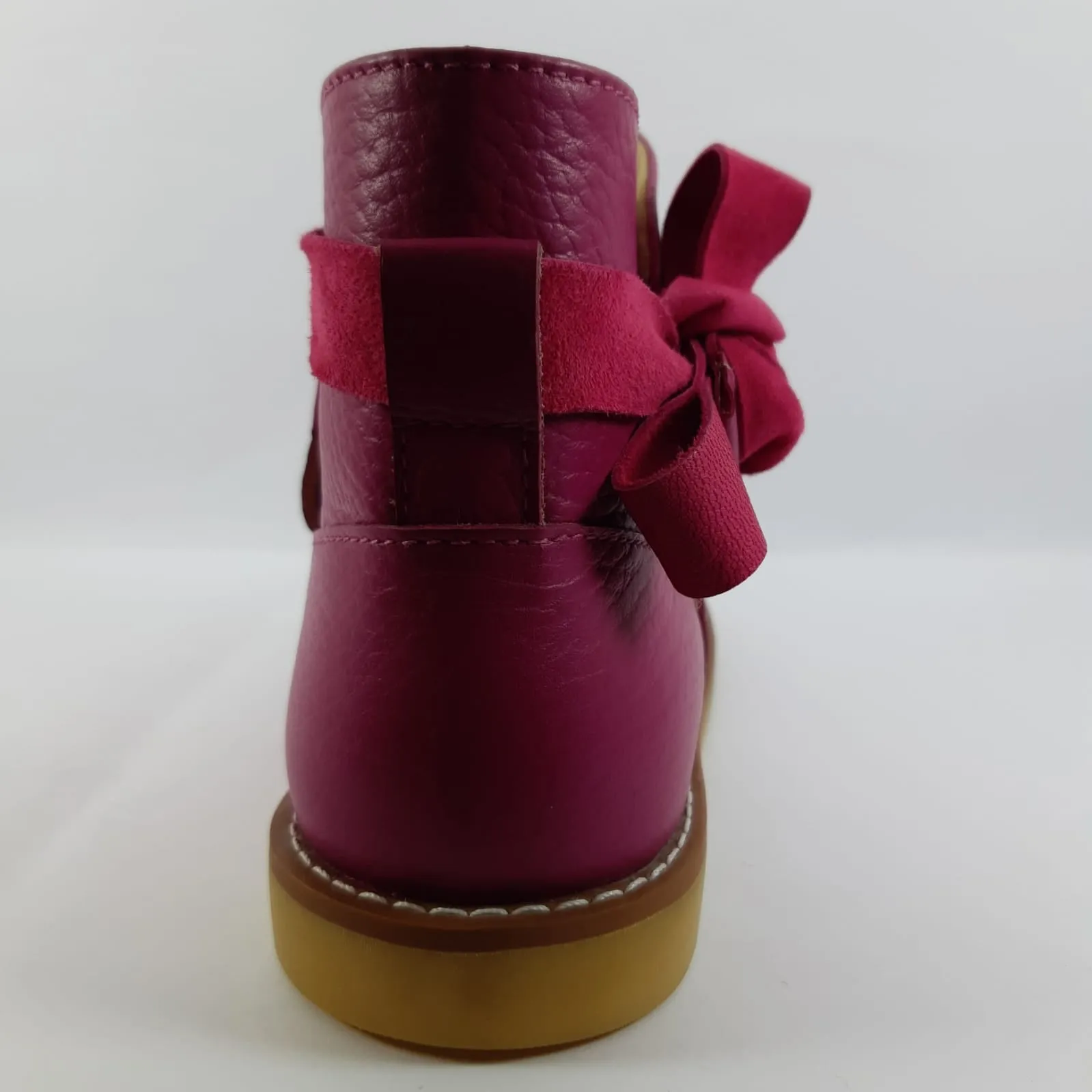 Elephantito Fuschia Leather Bootie