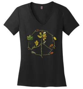 Fall Peace Sign V-neck