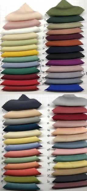 High Quality Satin Colour Chart