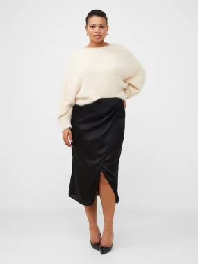 Inu Satin Midi Wrap Skirt