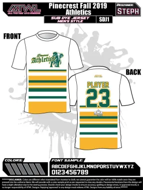 Pinecrest Fall League Men's Sub Dye Jersey